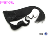 Human hair ponytail